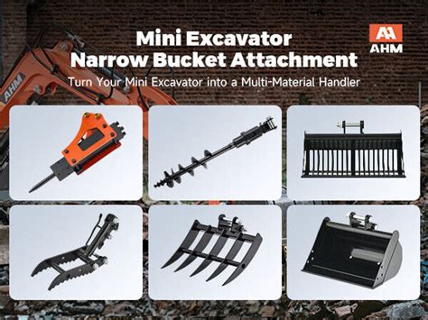 ahm mini excavator|mini excavator attachments.